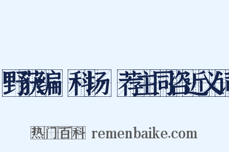 野获编·科场·荐主同咨近义词是什么意思的图片
